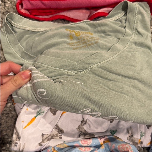 Kate Spade Green and Pink Check Pajama Set - Picture 4 of 8